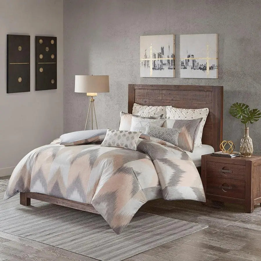 Alpine Cotton Comforter Mini Set Blush Full/Queen
