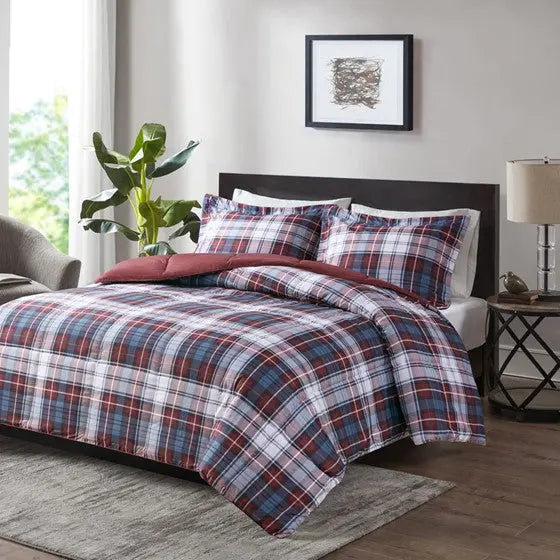 3M Scotchgard Down Alternative All Season Comforter Set Red Twin XL