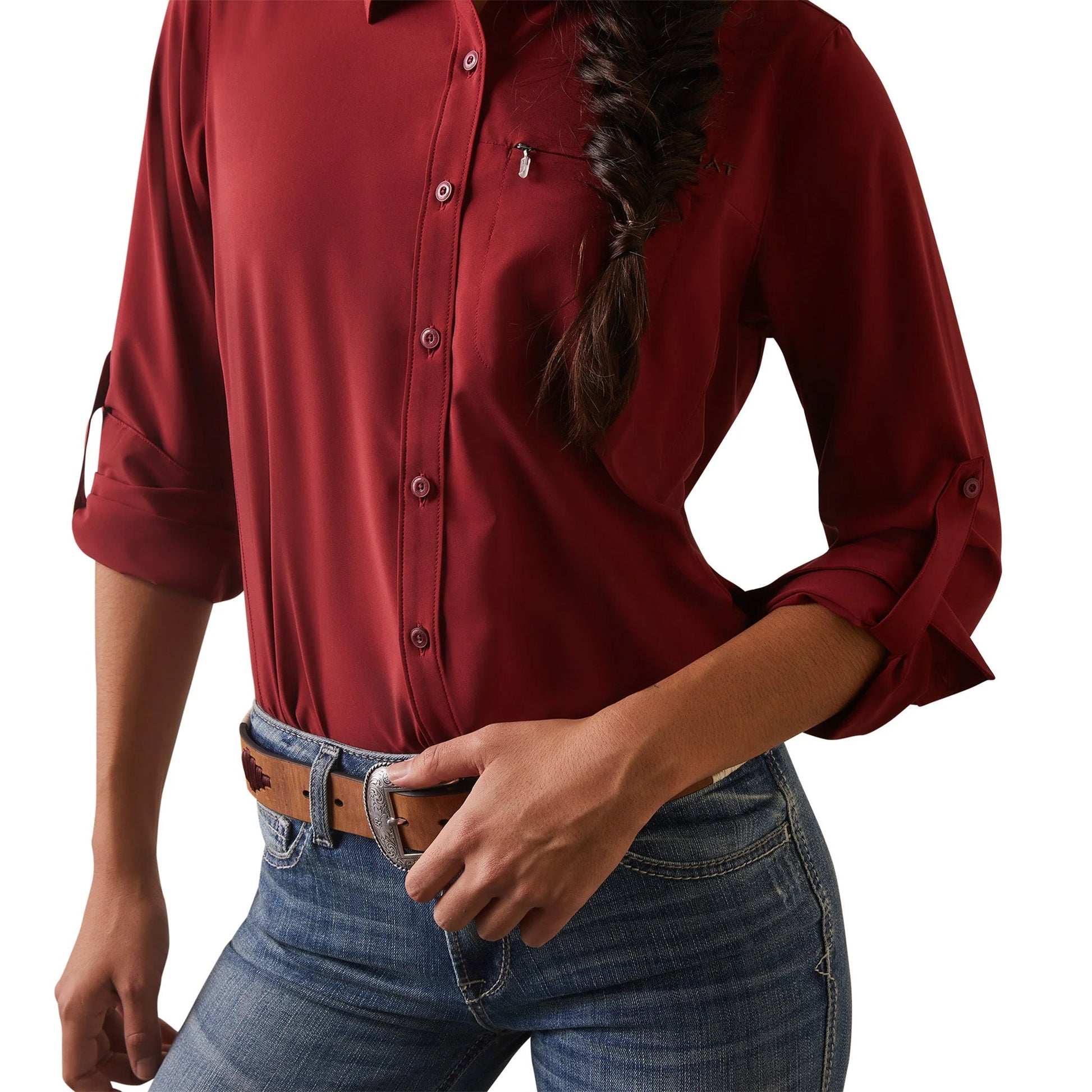 Ariat Women's VentTEK Pomegranate Long Sleeve
