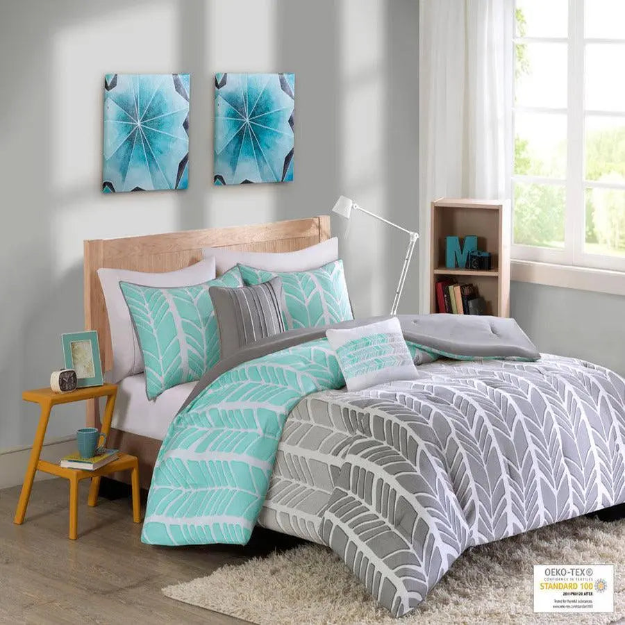Adel Comforter Set Aqua Full/Queen