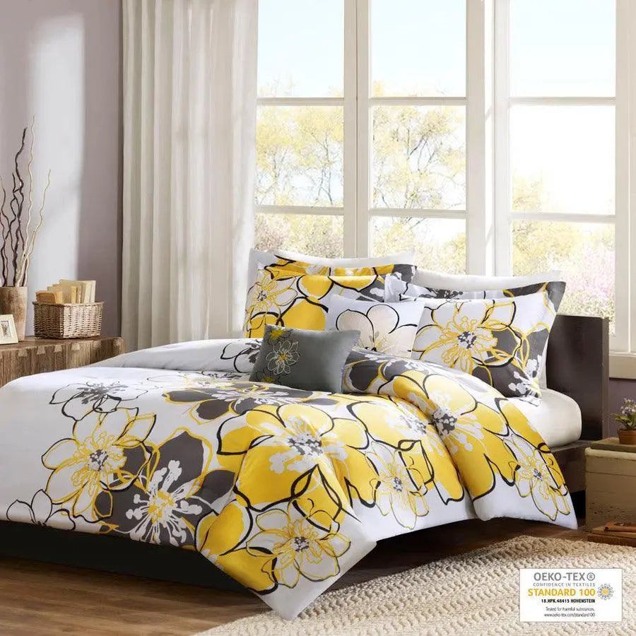 Allison 26 " W Comforter Set Yellow Full/Queen