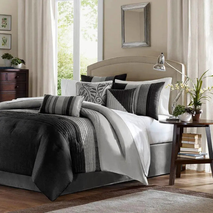 Amherst Lodge/Cabin 7 Piece Comforter Set Black King