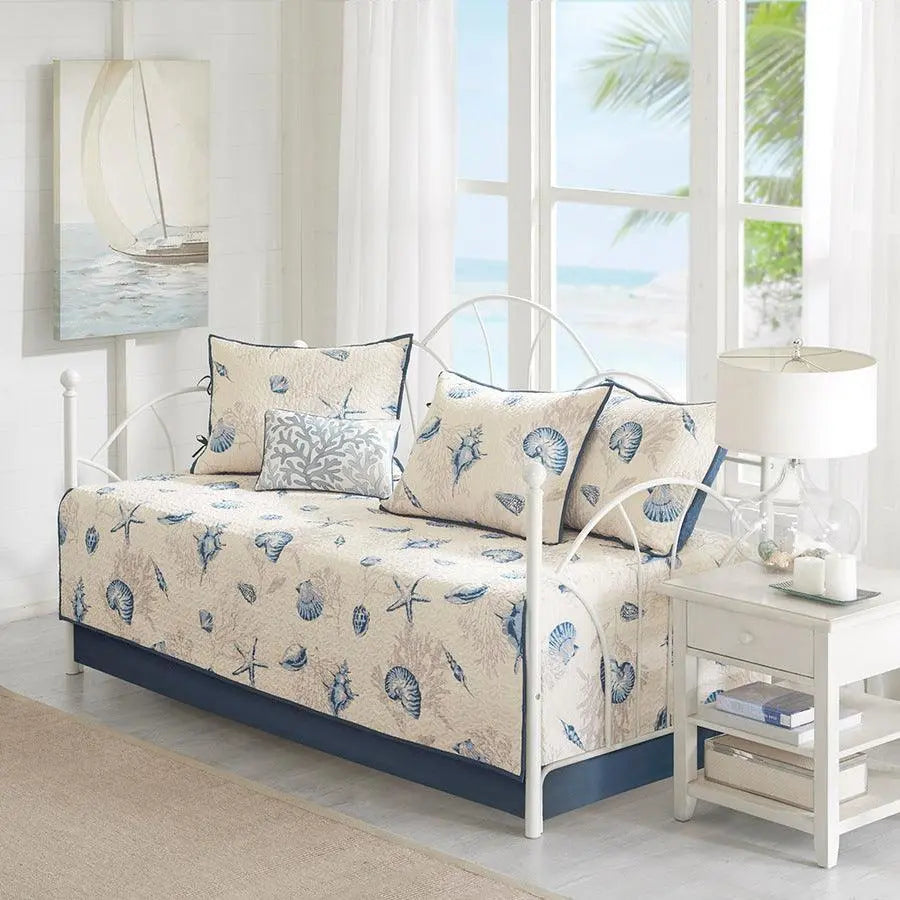 Bayside Daybed 6 Piece Reversible Daybed Cover Set Blue