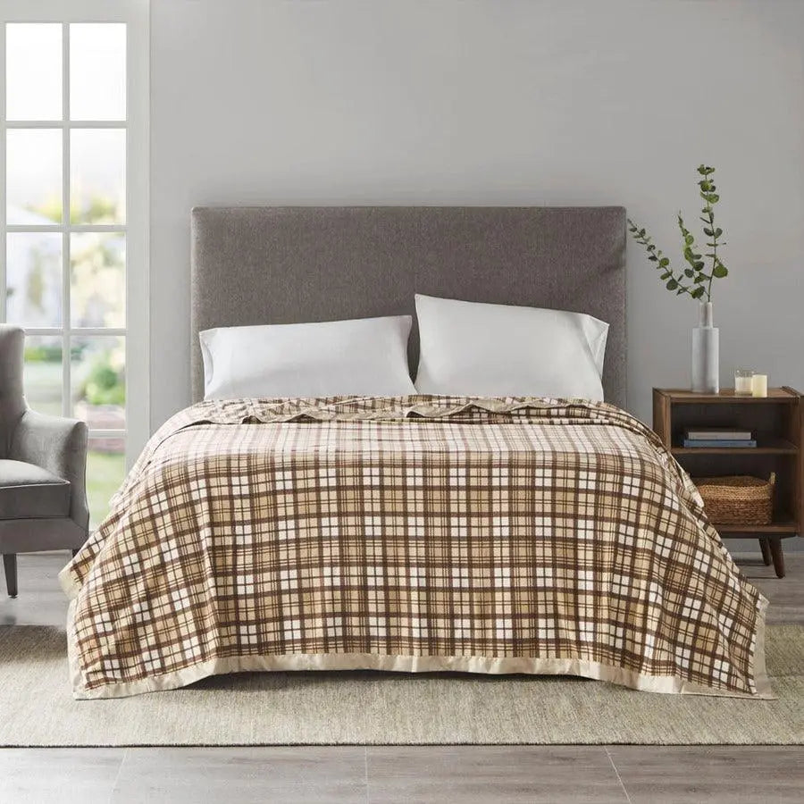 Blanket Tan Plaid BL51-0685