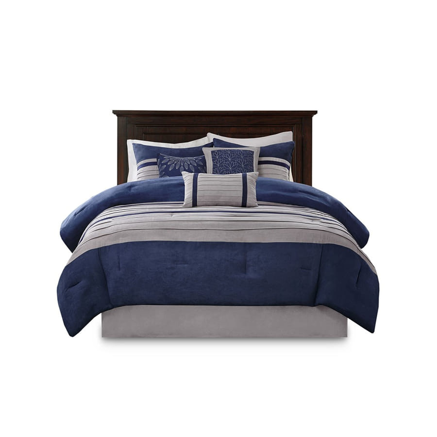 Alcott Blue Cal King 7pc Comforter Set